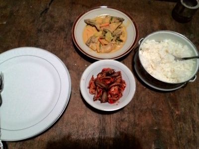 Kuliner khas Minang yang disediakan Pemilik Homestay